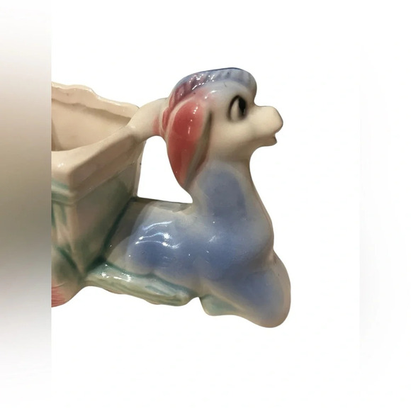 Vintage Mcm Donkey and Cart Planter/Vase- Pottery - Picture 2 of 12